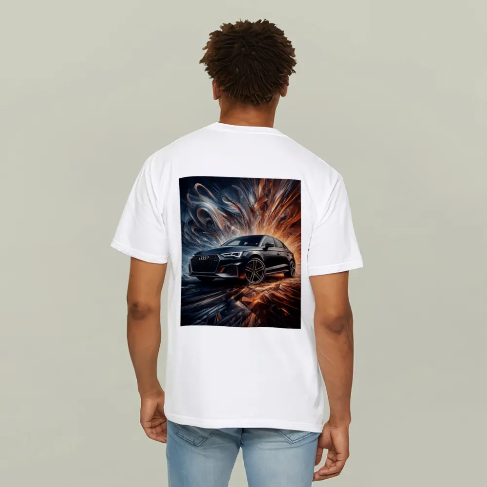 Audi A3 Black Abstract Dynamic Art Background – T-Shirts