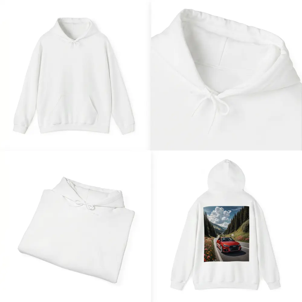 Red Audi A3 Mountain Road Alpine Drive – Hoodies