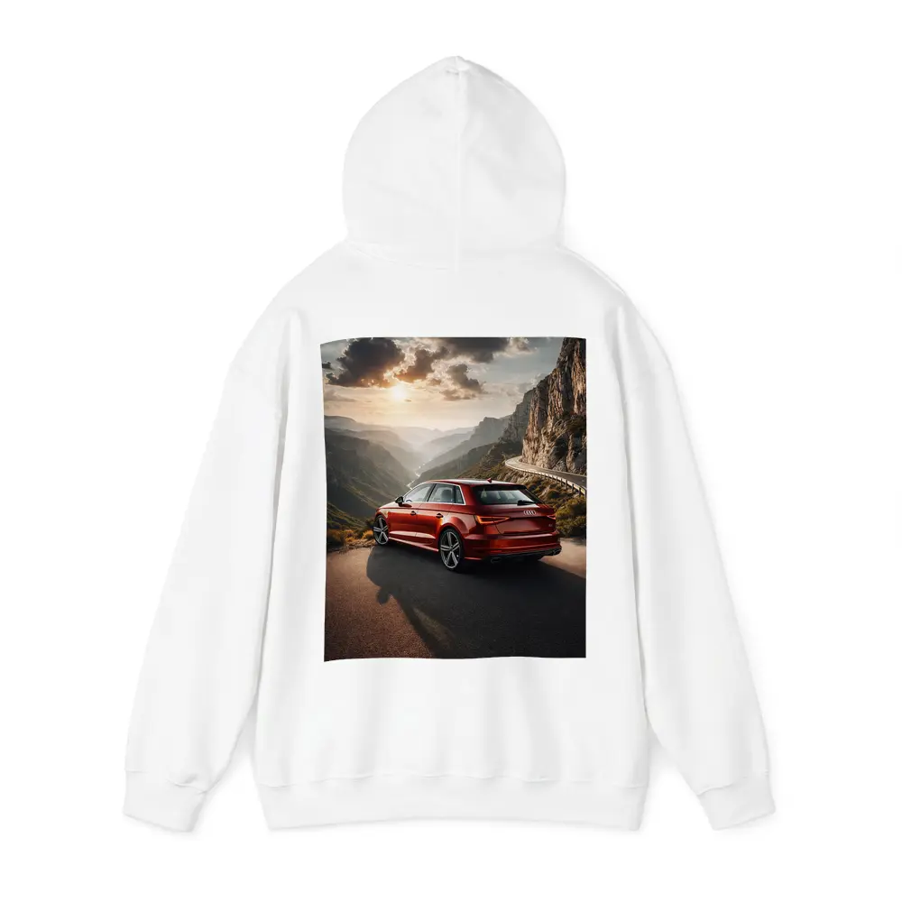 Audi A3 Red Mountain Road Sunset Drive – Hoodies