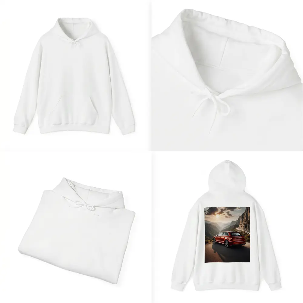 Audi A3 Red Mountain Road Sunset Drive – Hoodies