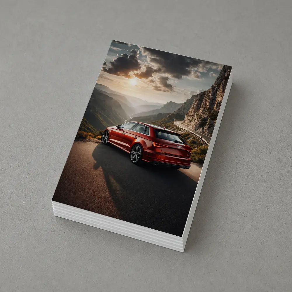 Audi A3 Red Mountain Road Sunset Drive – Postcards