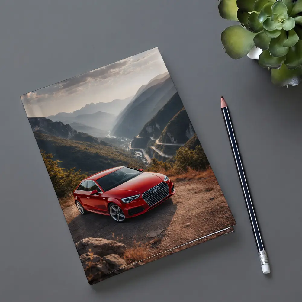 Red Audi A3 Mountain Valley Road – Notebooks