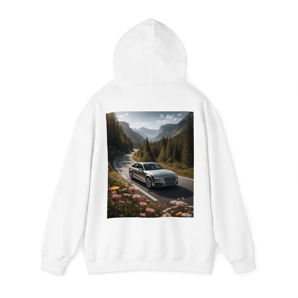 Audi A4 Sedan on Mountain Forest Road – Hoodies