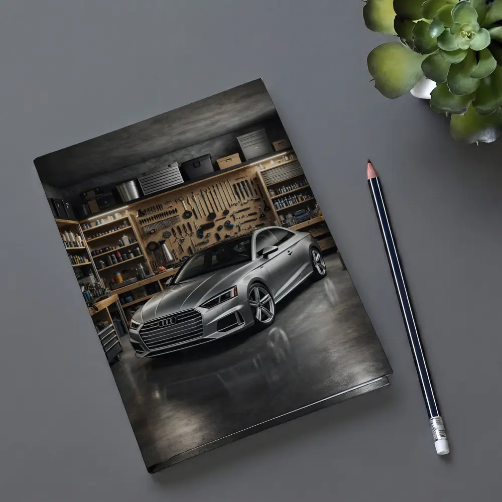 Audi A5 Parked Inside Workshop Garage – Notebooks