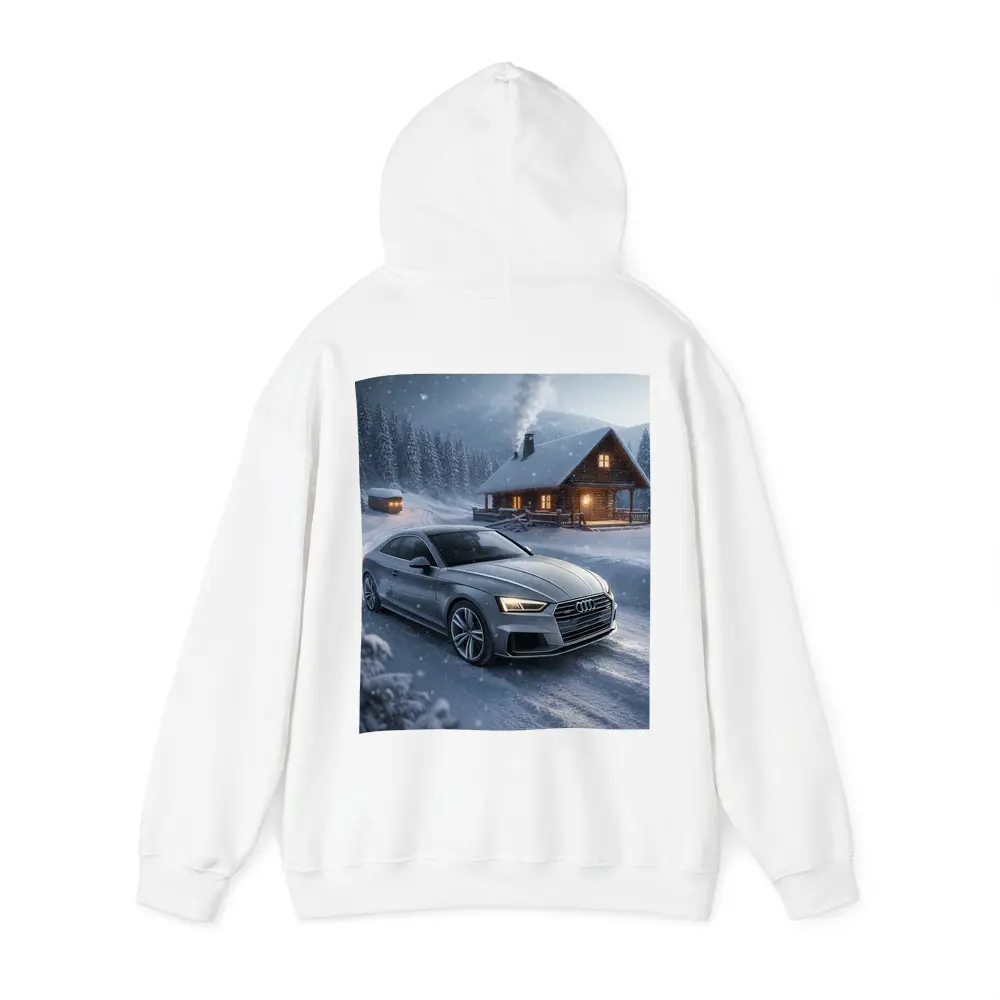 Audi A5 Coupe Snowy Winter Cabin Night – Hoodies