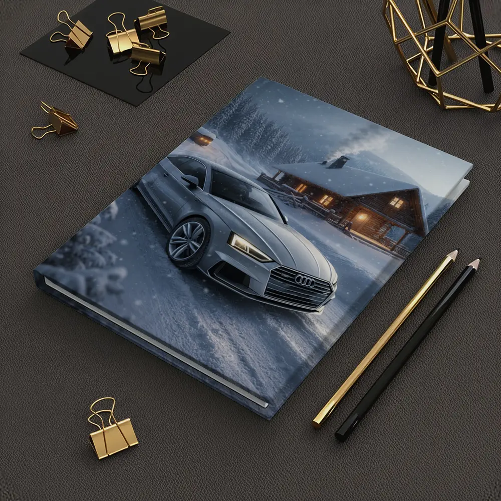 Audi A5 Coupe Snowy Winter Cabin Night – Notebooks