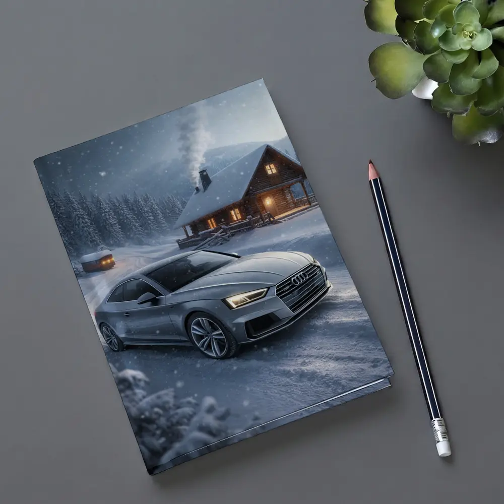 Audi A5 Coupe Snowy Winter Cabin Night – Notebooks