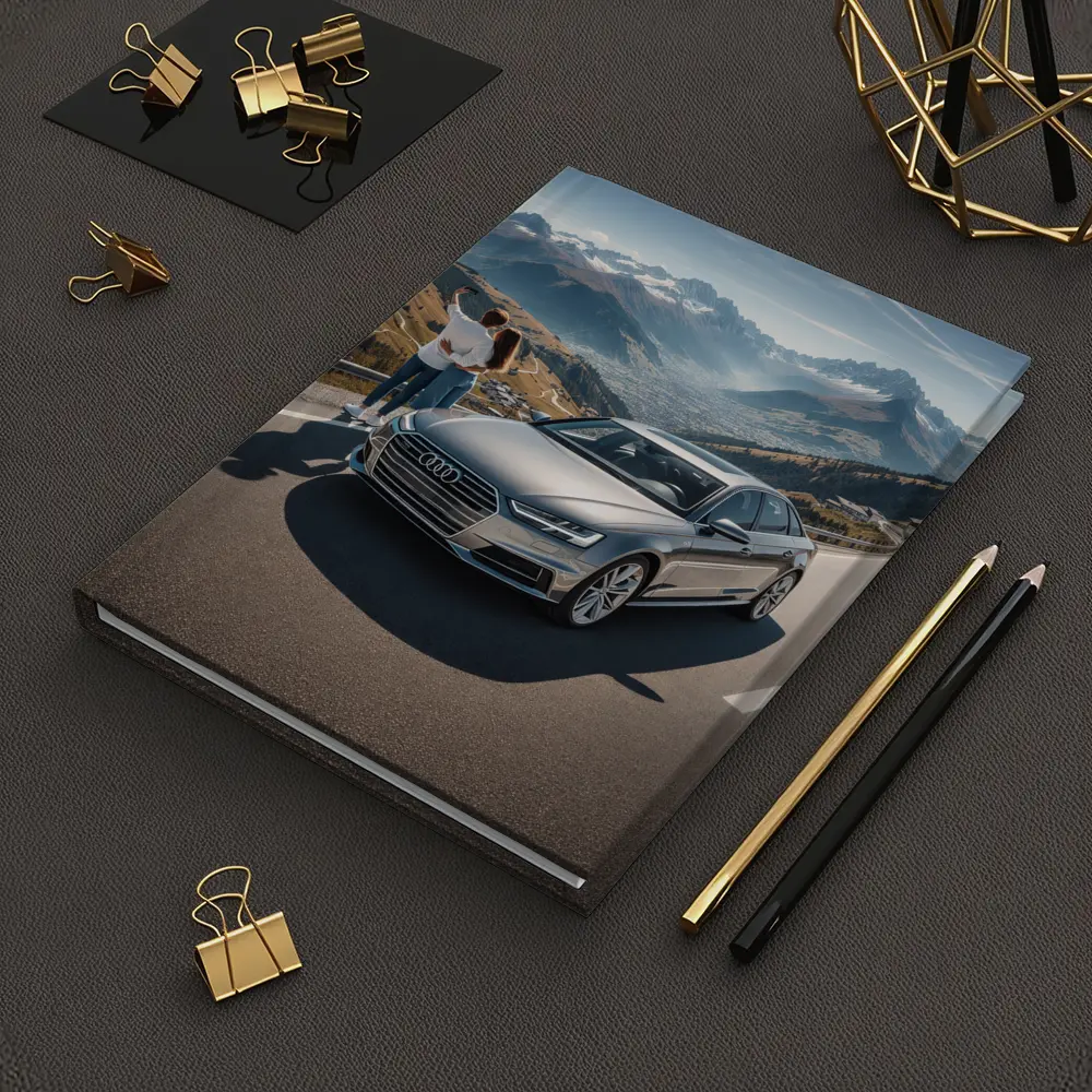 Audi A6 Silver Sedan Mountain Road – Notebooks