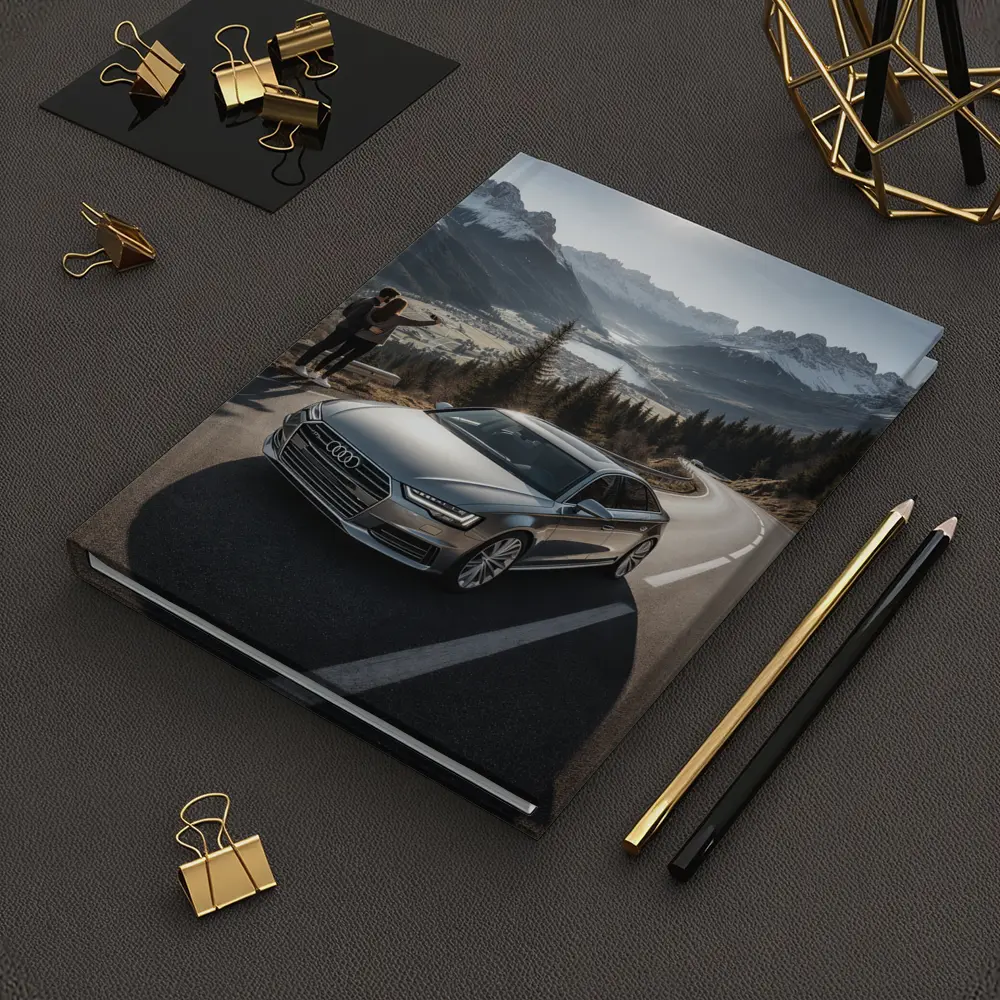 Audi A6 Silver Sedan Mountain Alpine Road – Notebooks