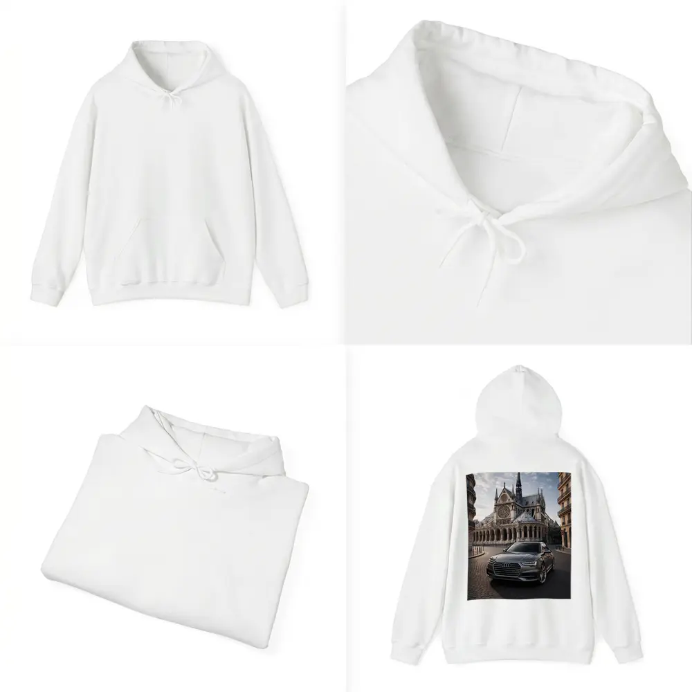Audi A6 Parked Before Notre Dame Paris – Hoodies