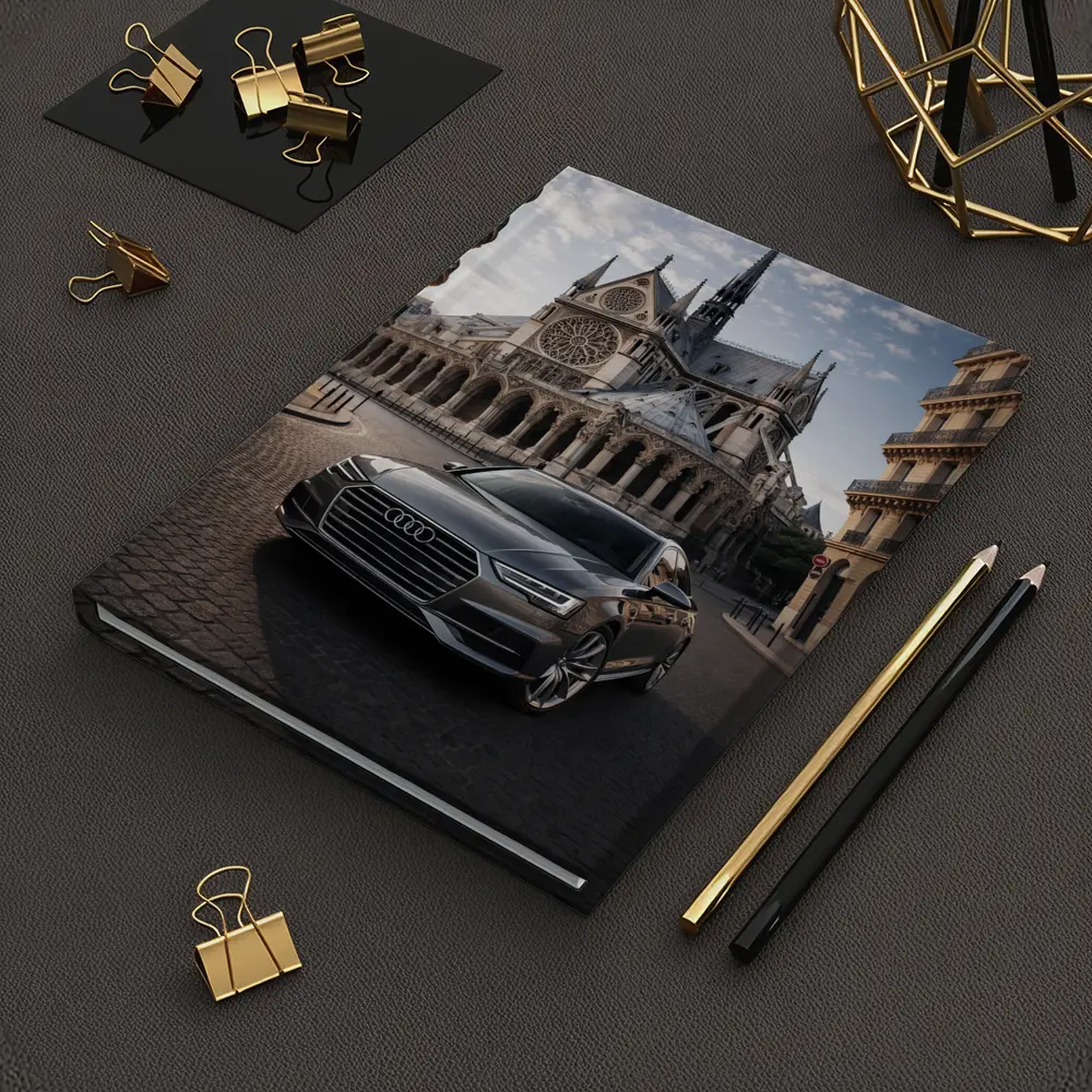 Audi A6 Parked Before Notre Dame Paris – Notebooks