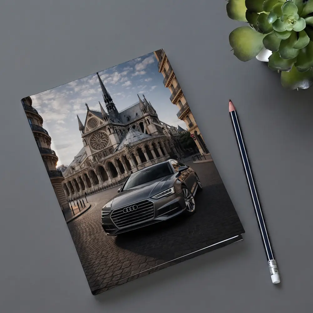 Audi A6 Parked Before Notre Dame Paris – Notebooks
