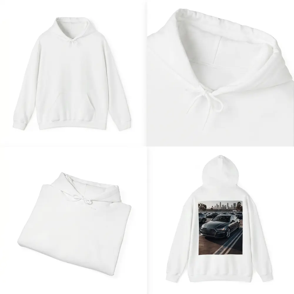 Audi A8 Dark Gray City Parking Lot – Hoodies