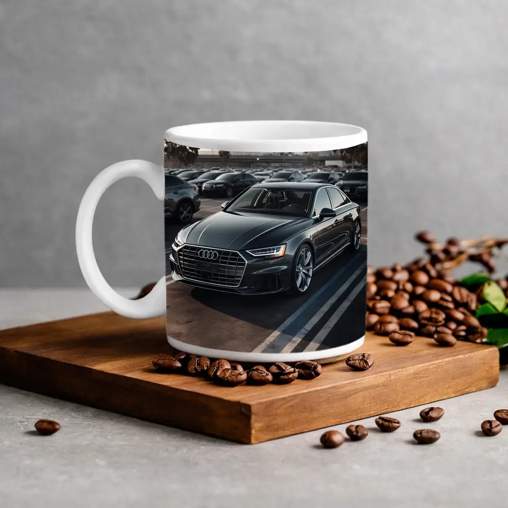 Audi A8 Dark Gray City Parking Lot – Mugs