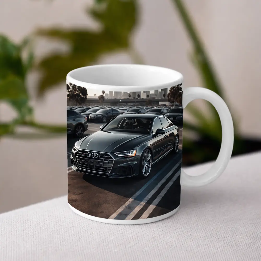 Audi A8 Dark Gray City Parking Lot – Mugs
