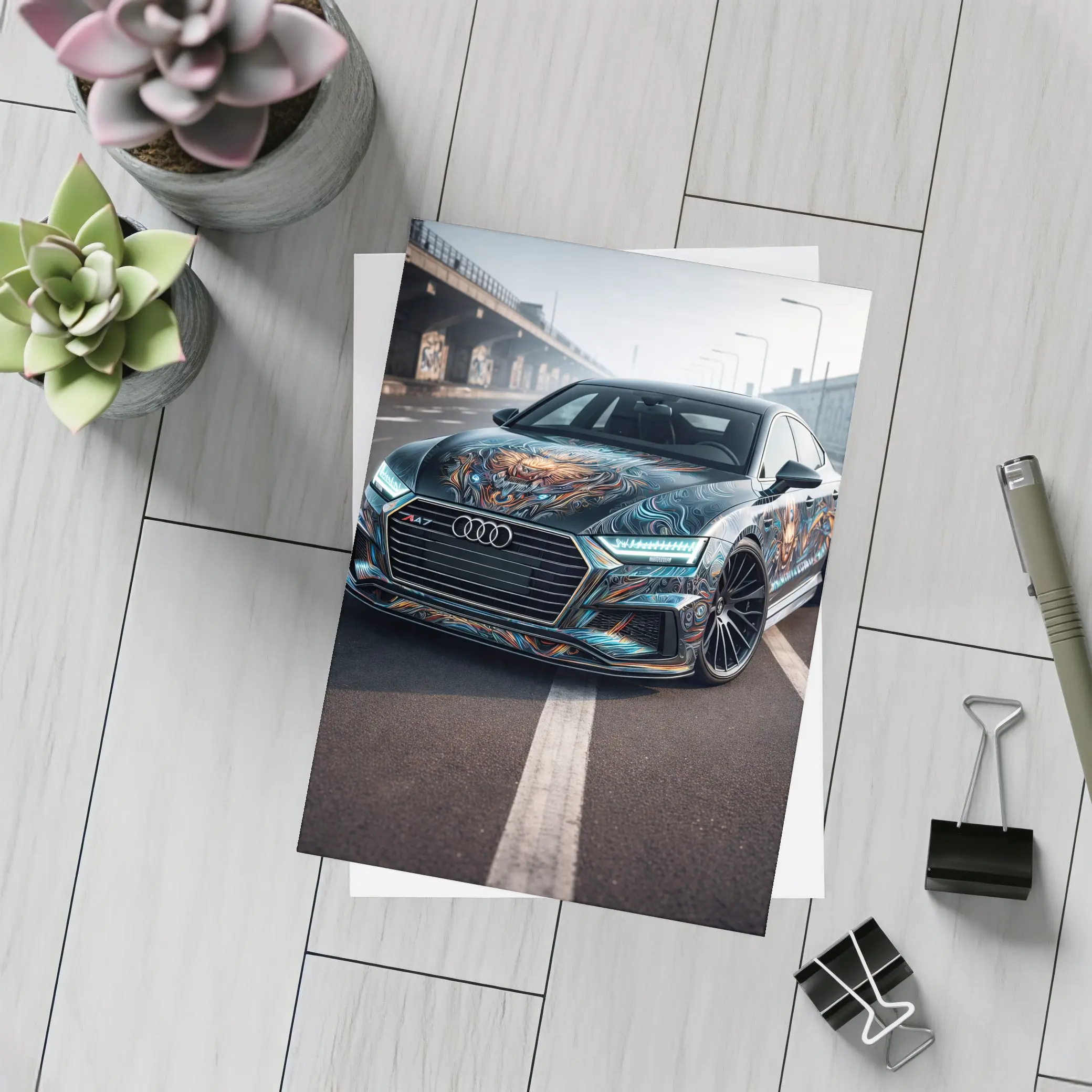 Audi A7 Custom Dragon Wrap Urban Street – Postcards