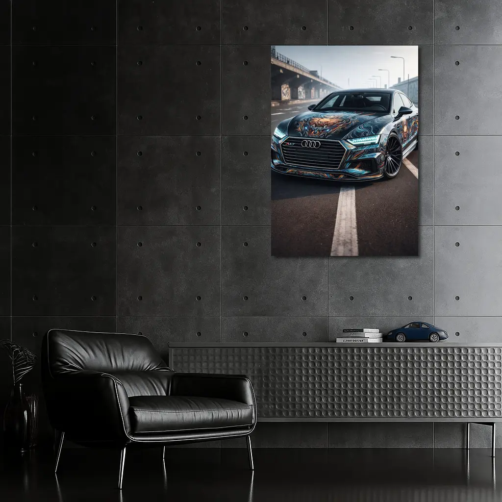 Audi A7 Custom Dragon Wrap Urban Street – Wall Art