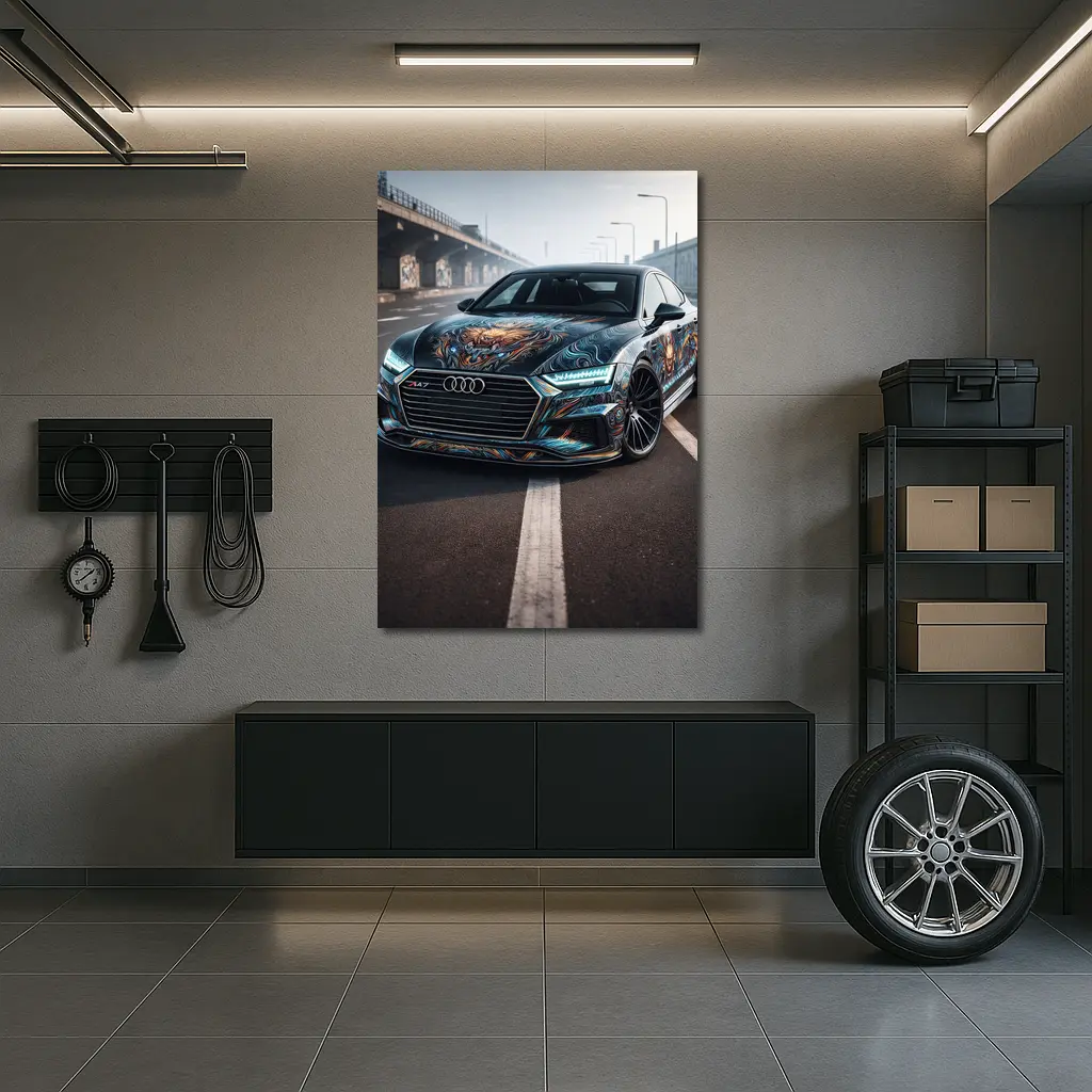 Audi A7 Custom Dragon Wrap Urban Street – Wall Art