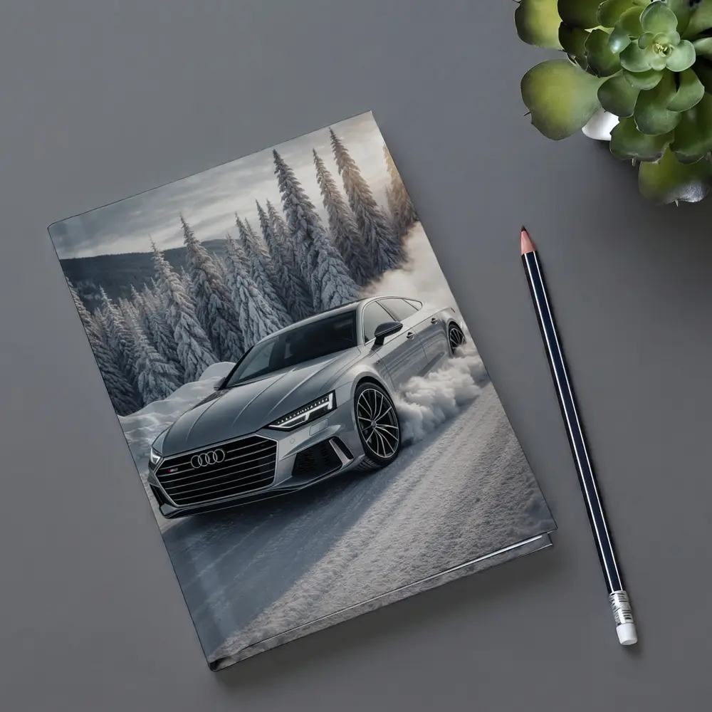 Audi A7 Drifting Through Snowy Winter Road – Notebooks