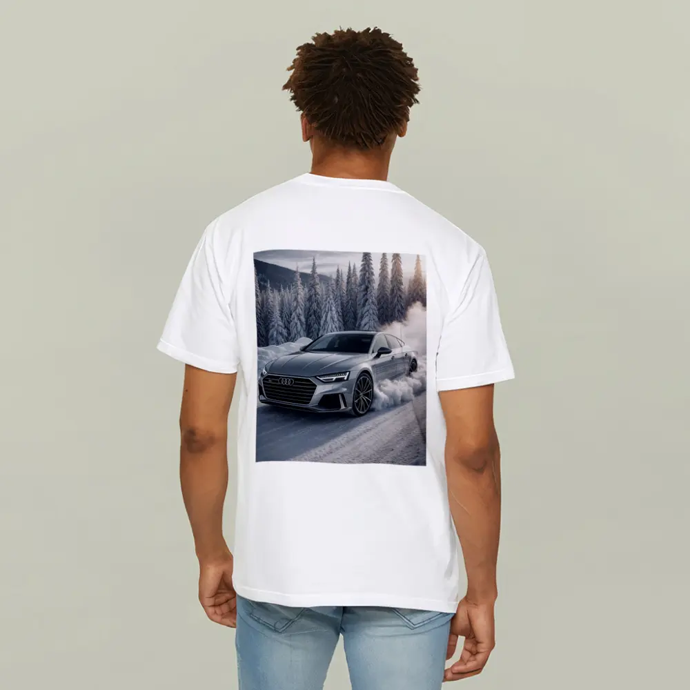 Audi A7 Drifting Through Snowy Winter Road – T-Shirts