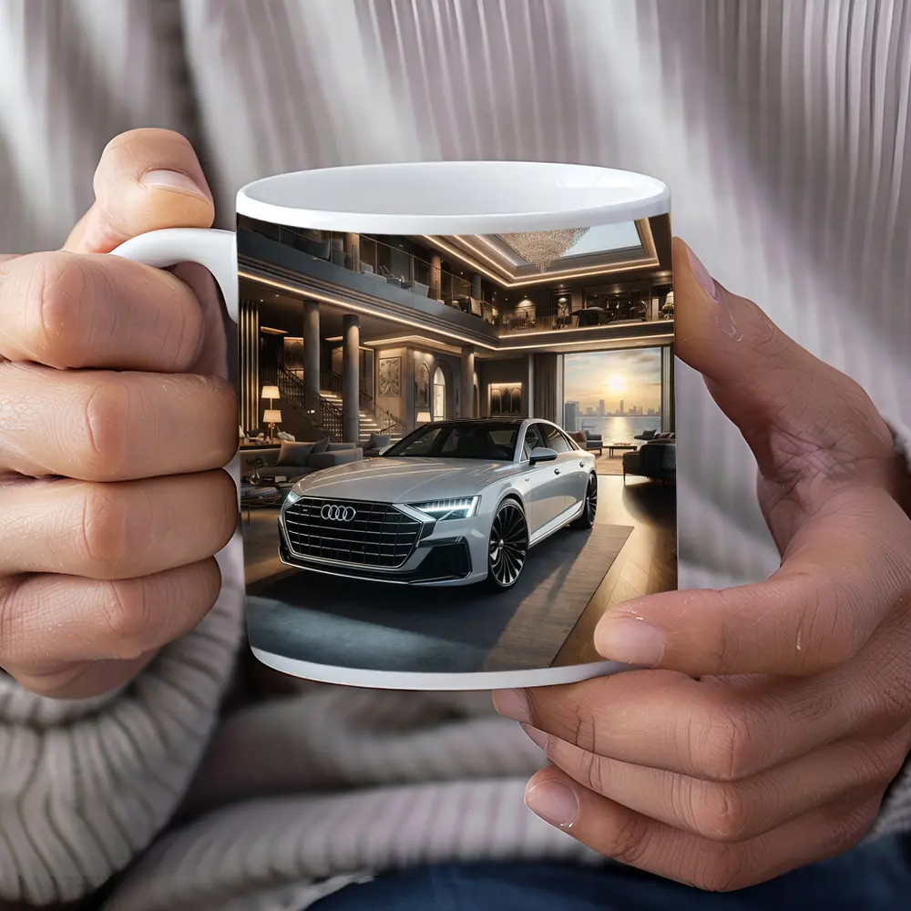 Audi A8 Parked Inside Luxury Penthouse – Mugs