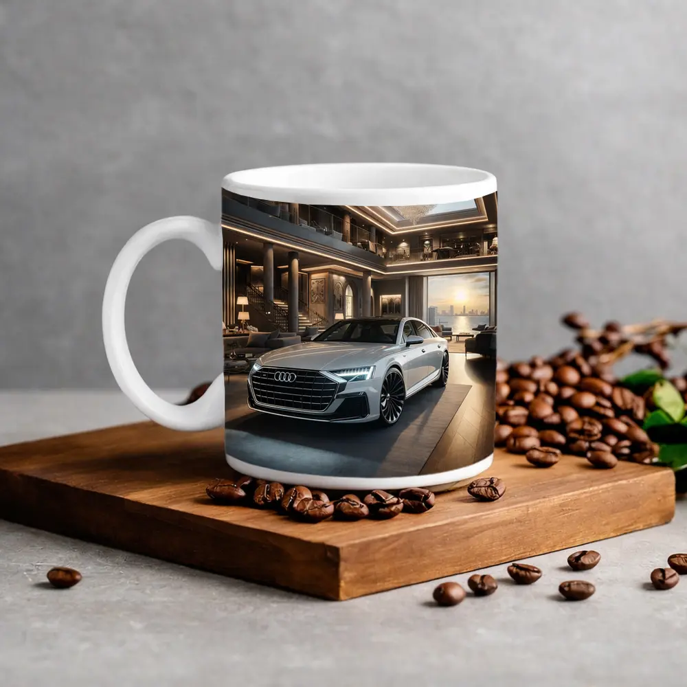 Audi A8 Parked Inside Luxury Penthouse – Mugs