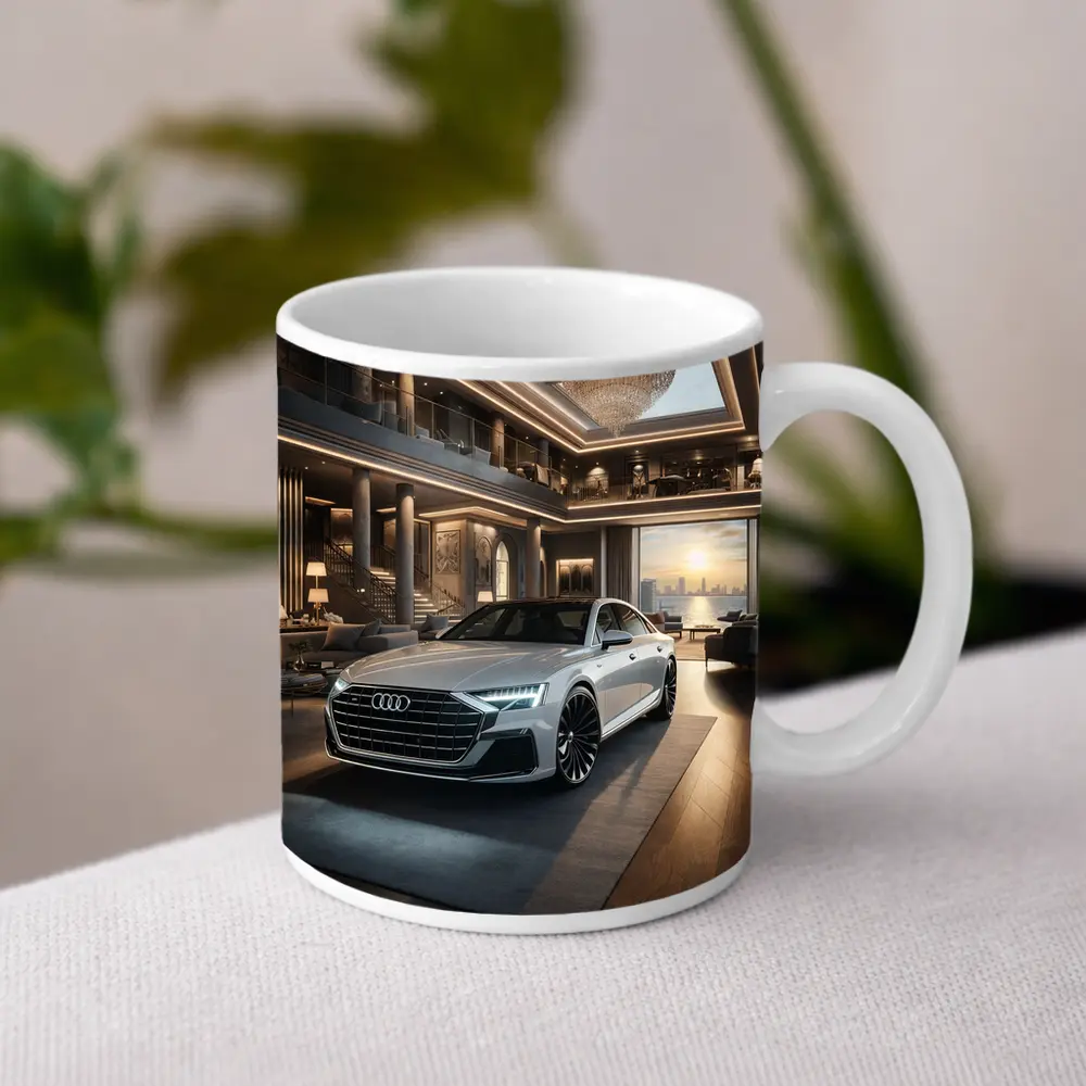Audi A8 Parked Inside Luxury Penthouse – Mugs