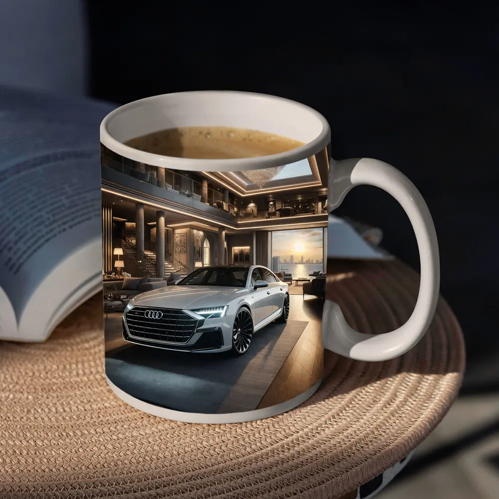 Audi A8 Parked Inside Luxury Penthouse – Mugs