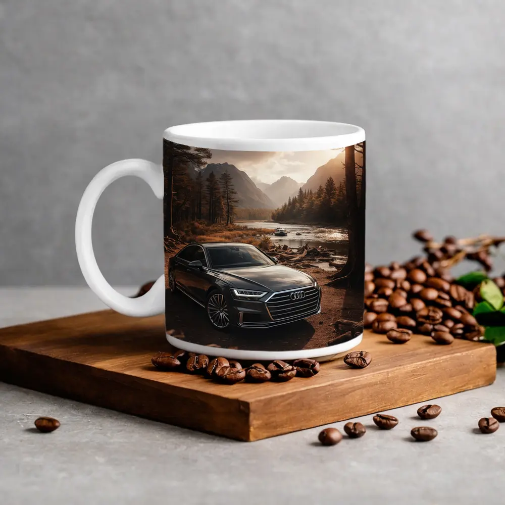 Audi A8 Parked Near Forest River – Mugs