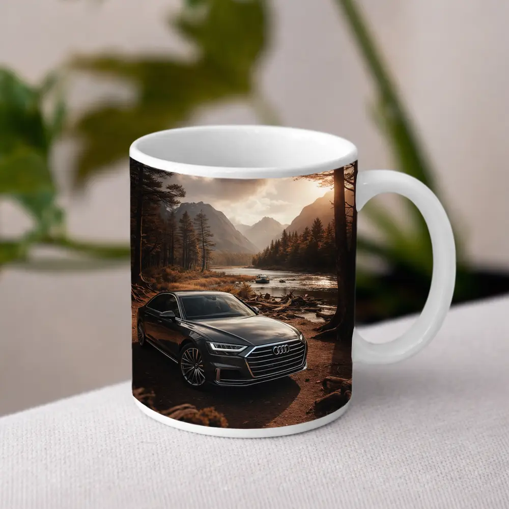 Audi A8 Parked Near Forest River – Mugs