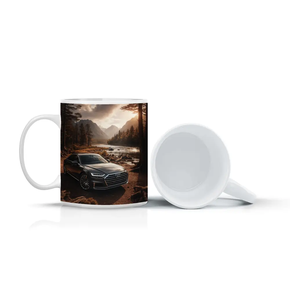 Audi A8 Parked Near Forest River – Mugs