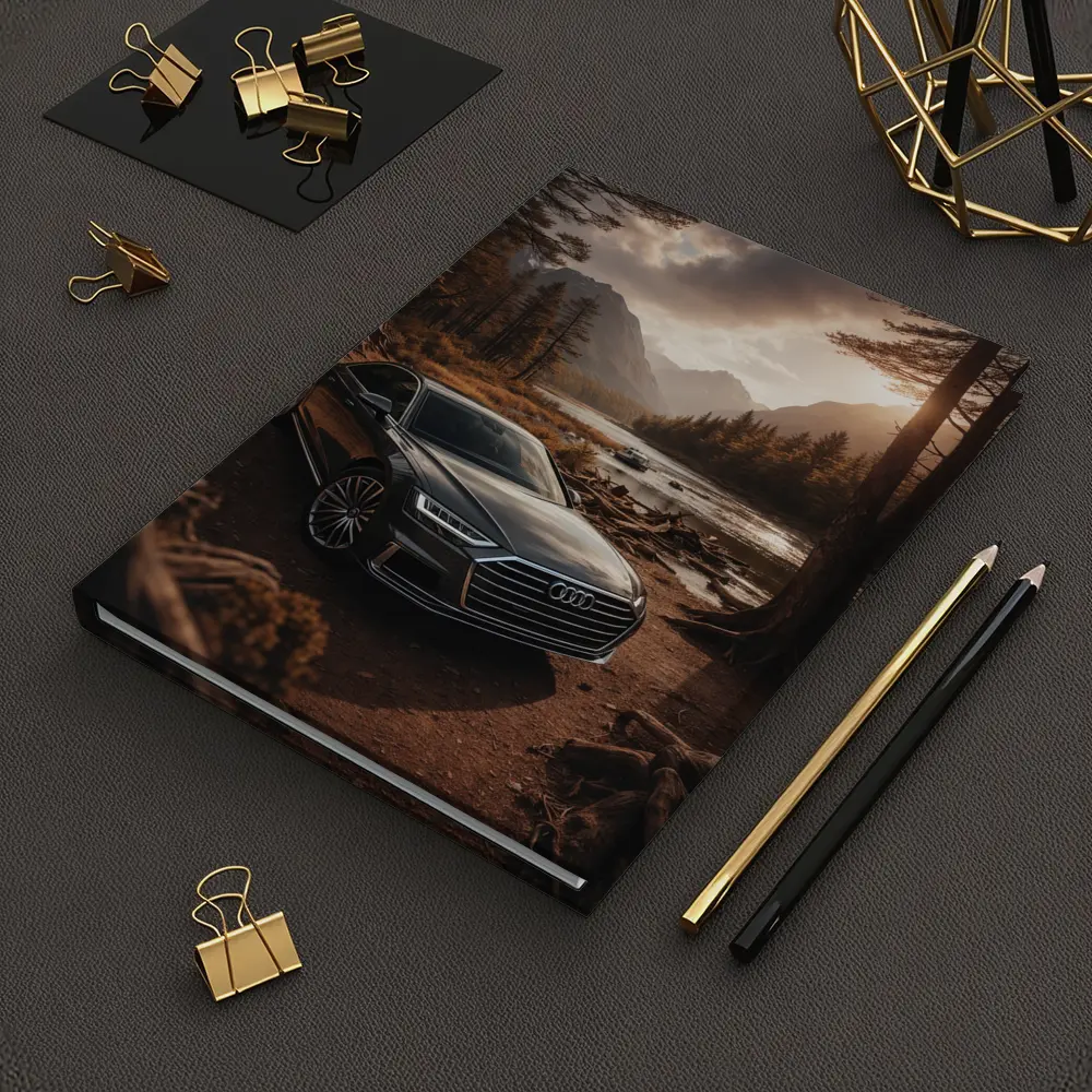 Audi A8 Parked Near Forest River – Notebooks