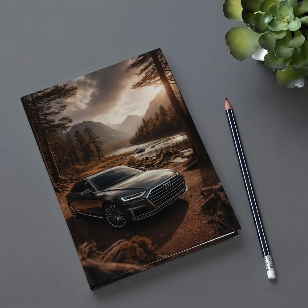 Audi A8 Parked Near Forest River – Notebooks