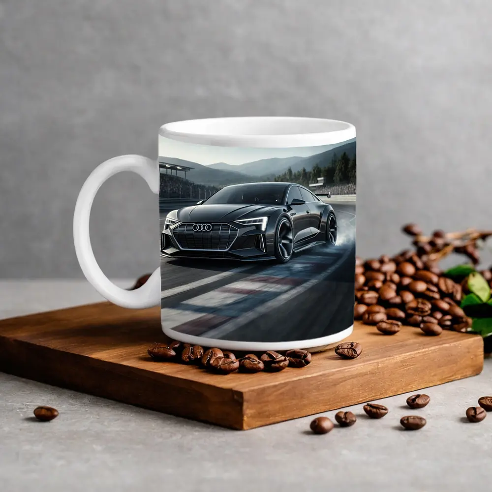 Audi E Tron GT Drifting On Race Track – Mugs