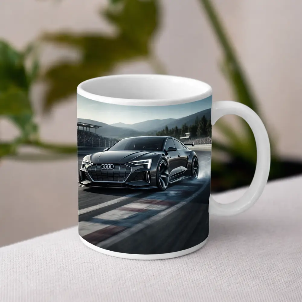 Audi E Tron GT Drifting On Race Track – Mugs