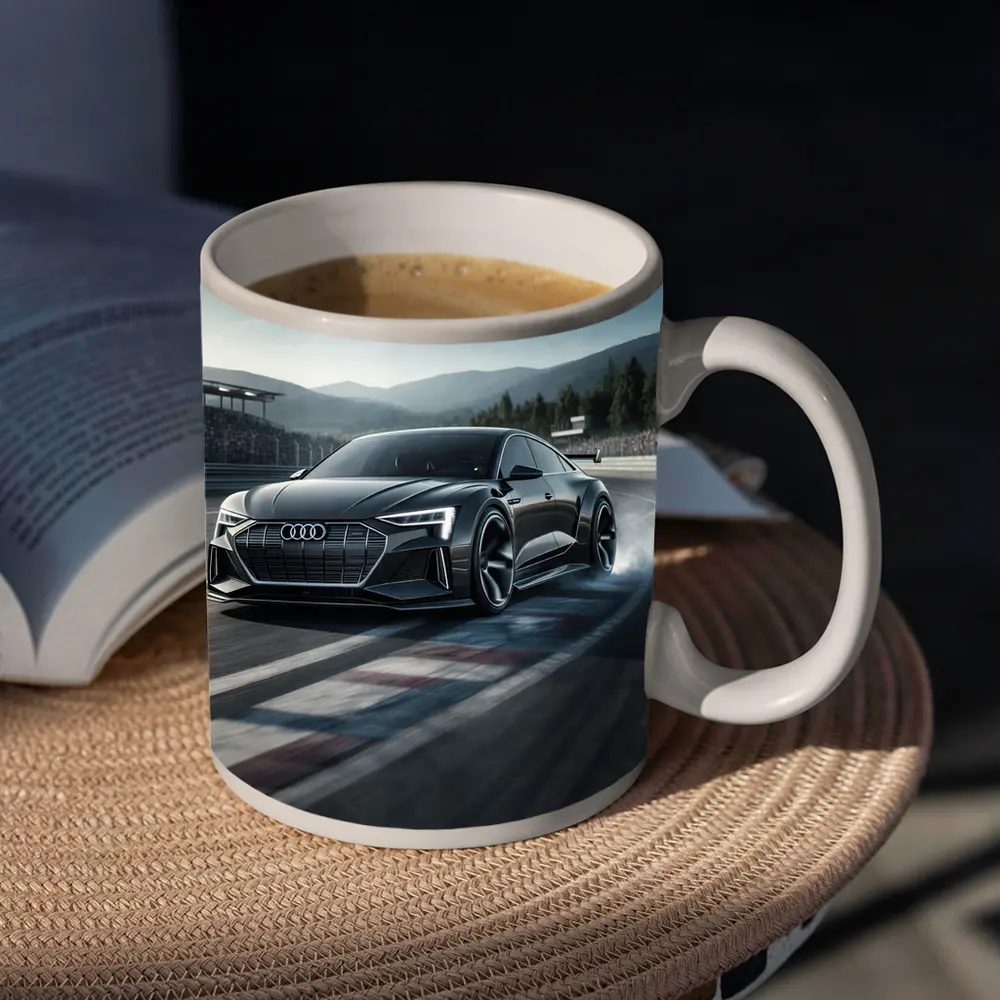 Audi E Tron GT Drifting On Race Track – Mugs