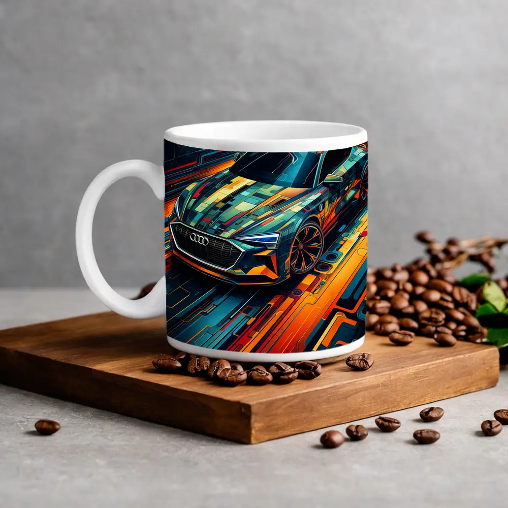 Audi E-Tron GT Futuristic Circuit Art – Mugs