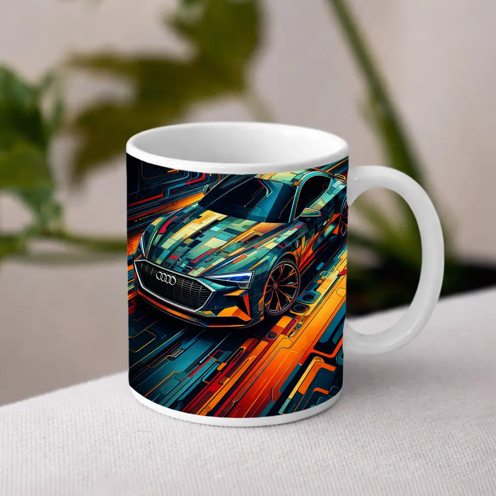 Audi E-Tron GT Futuristic Circuit Art – Mugs