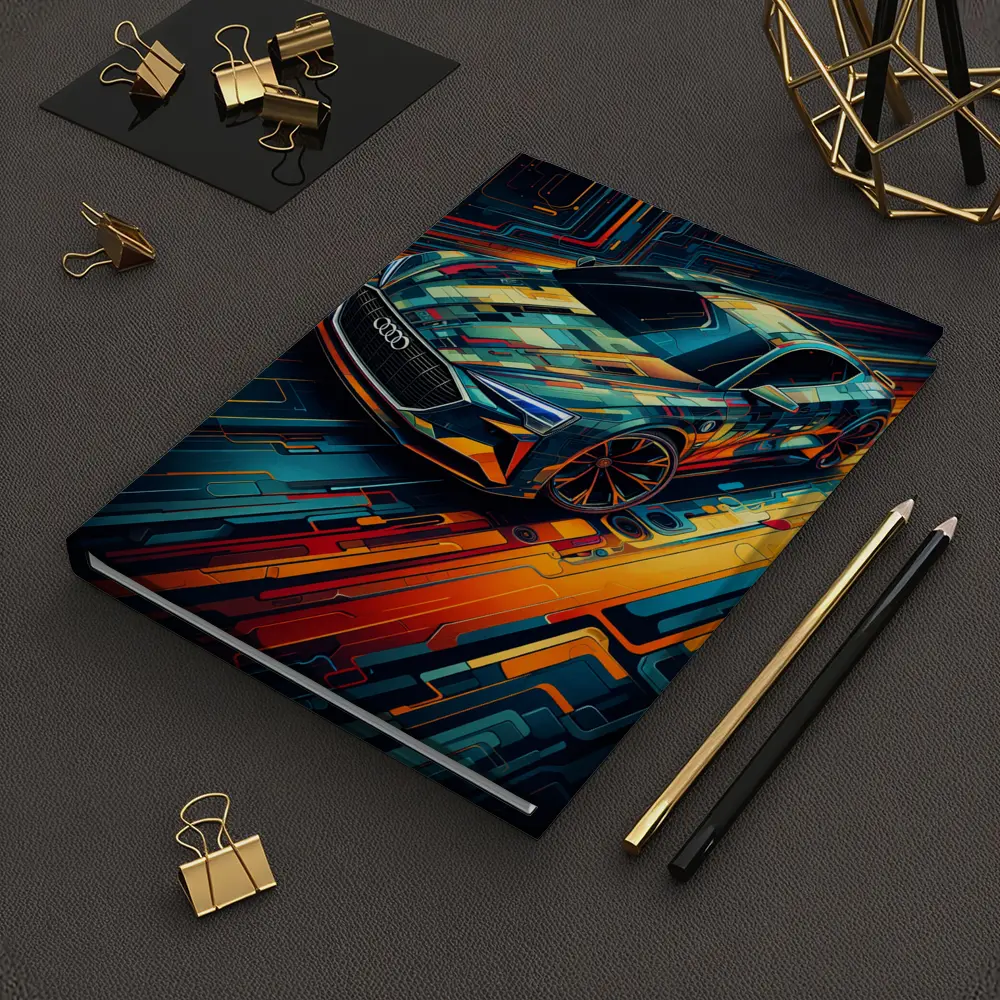 Audi E-Tron GT Futuristic Circuit Art – Notebooks