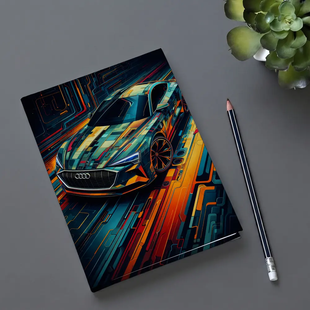 Audi E-Tron GT Futuristic Circuit Art – Notebooks