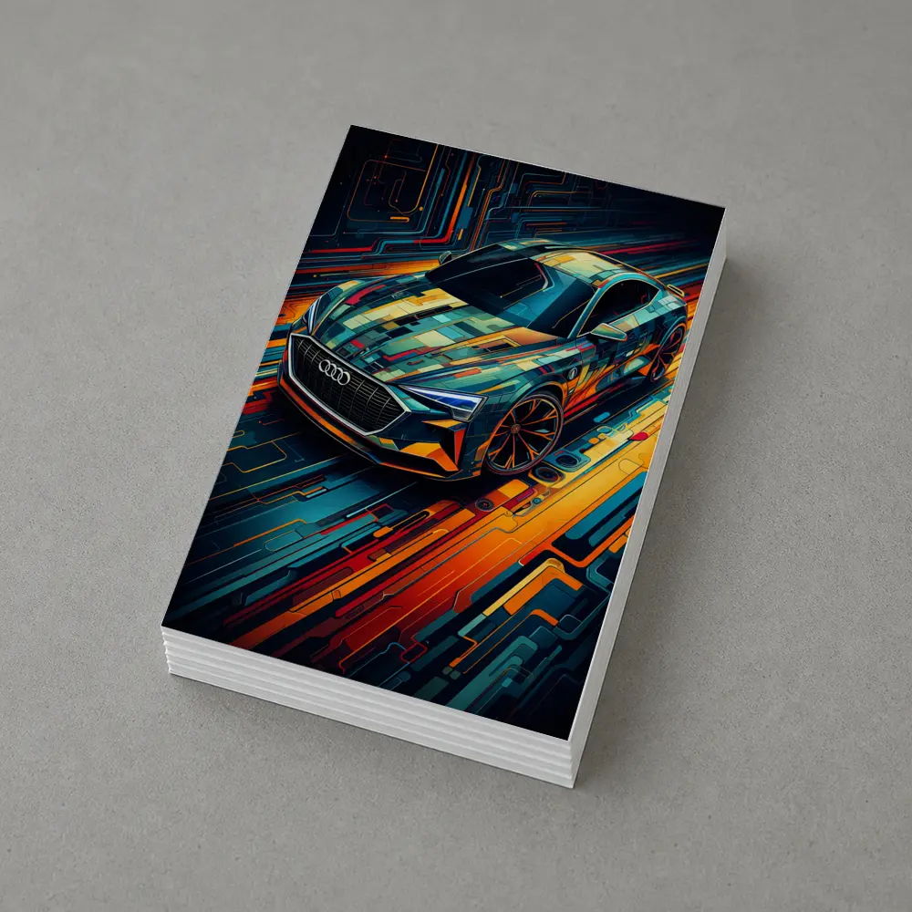 Audi E-Tron GT Futuristic Circuit Art – Postcards