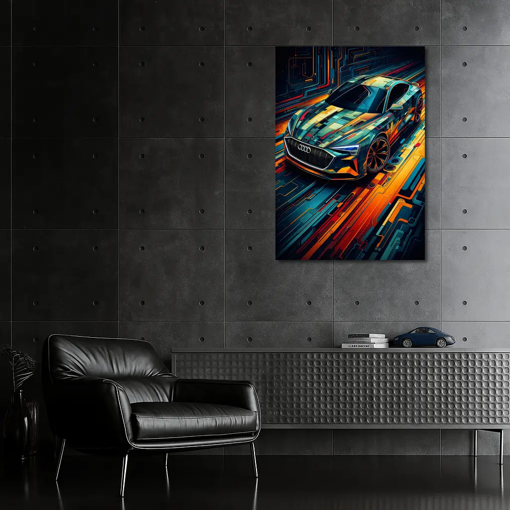 Audi E-Tron GT Futuristic Circuit Art – Wall Art