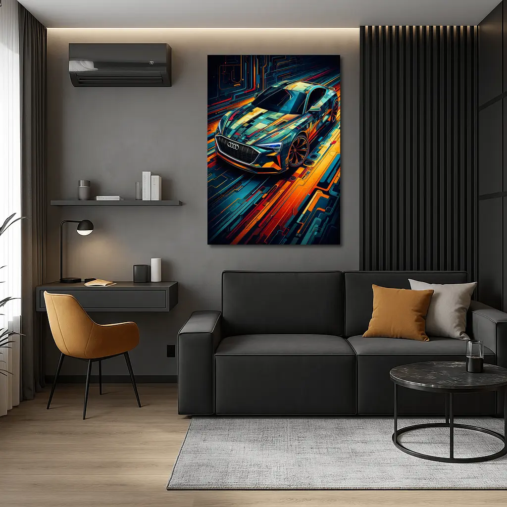 Audi E-Tron GT Futuristic Circuit Art – Wall Art
