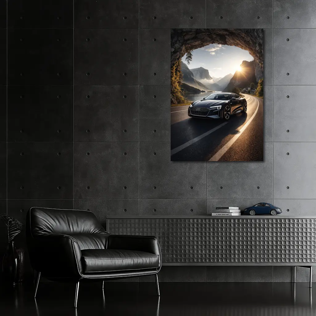 Audi E-Tron GT Mountain Tunnel Road – Wall Art