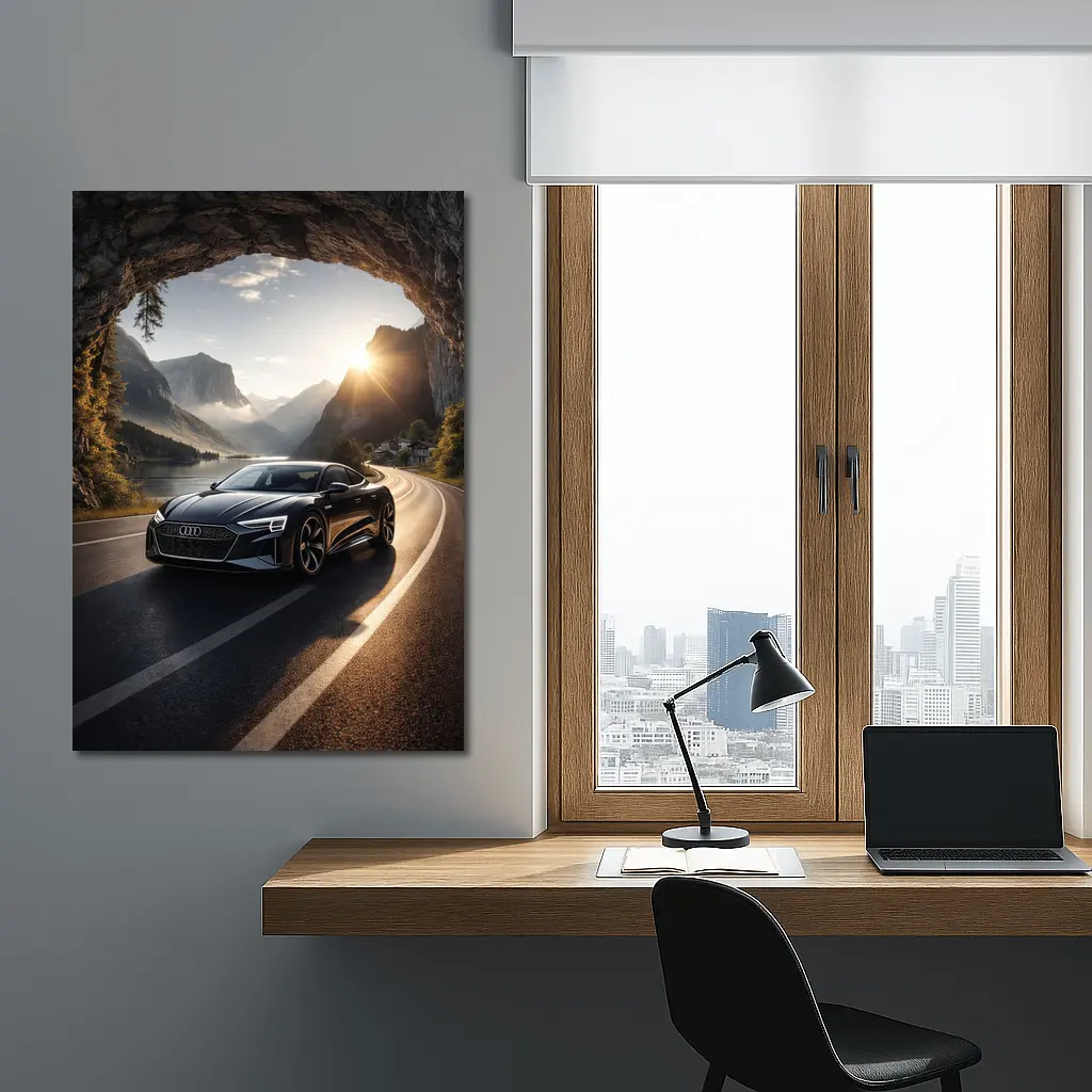 Audi E-Tron GT Mountain Tunnel Road – Wall Art