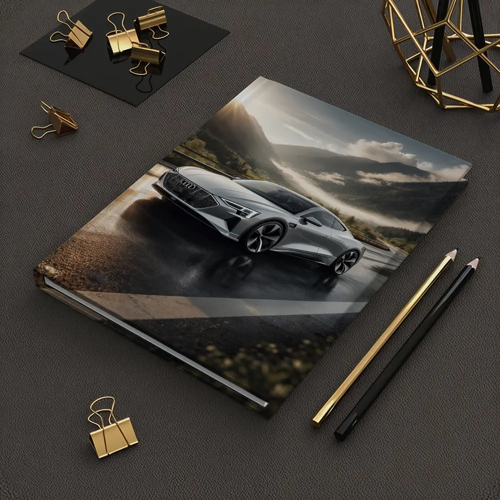 Audi E-Tron GT Silver Mountain Road – Notebooks