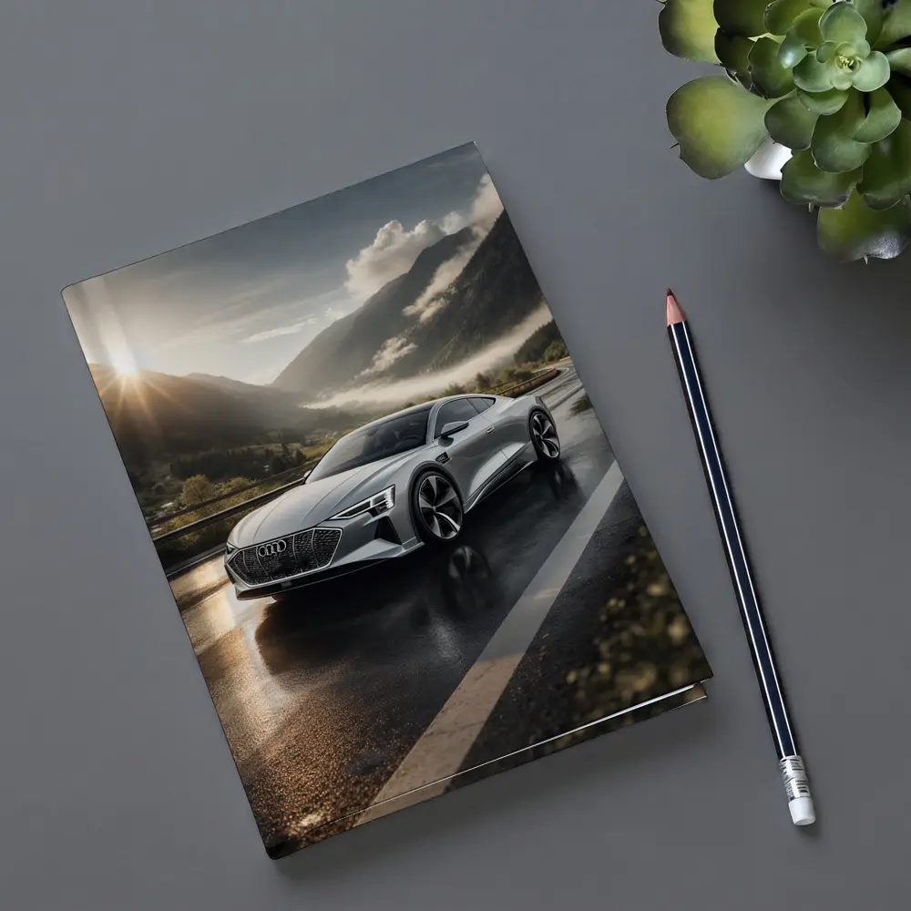 Audi E-Tron GT Silver Mountain Road – Notebooks