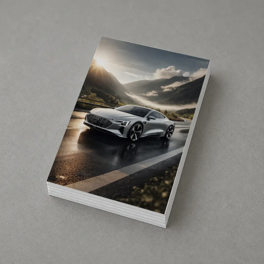 Audi E-Tron GT Silver Mountain Road – Postcards