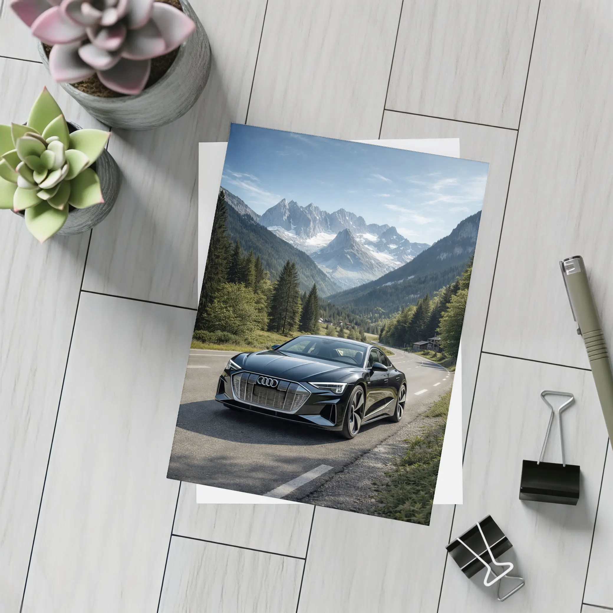 Audi E Tron GT Alpine Mountain Road – Postcards