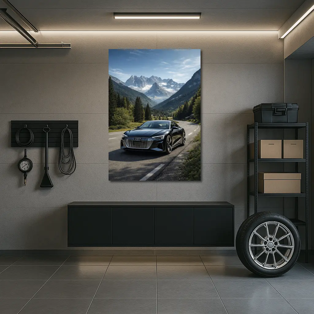 Audi E Tron GT Alpine Mountain Road – Wall Art